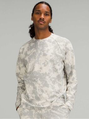 Lululemon men's City Sweatshirt Crew Spectral White Opal Silver Drop size M